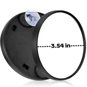 3.5'' 10X Vanity Magnifying Makeup Mirror with Portable Round Mirror & 2 Suction Cups Travel Set for Eyebrow Tweezing Blackhead Blemish Removal Bathroom Vanity Magnified Cosmetic Mirror Diameter 3.5 inches