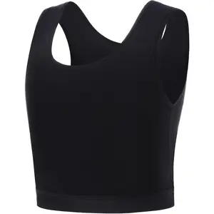 Binder for Transgender Half FTM Binder Trans Breathable Compression BraTops BasicElegant Chic Sleeveless Minimalist Casual Open Front Casual Summer