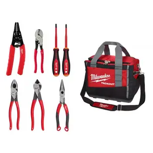 Electrical Tool Set with 20 In. PACKOUT Tool Bag (7-Piece) Milwaukee