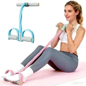 Multifunctional 6-Tube Pedal Resistance Band, Home Fitness Yoga Pull Rope, Full Body Workout Equipment for Home Gym