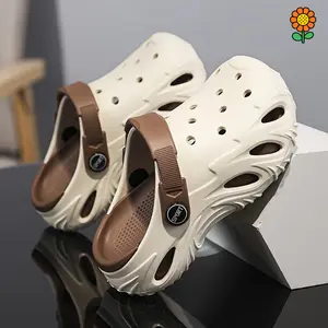 DZP-Kids' Summer Fashion Minimalist Clog Slippers, Comfortable Medium to Large Toddler Boys Student Outdoor Beach Shoes, Boys Summer Shoes,  Beach Footwear, Breathable Shoes, Comfortable Cushioning, Soft Sole, Outdoor Clogs, Young Students, Vacation Wear