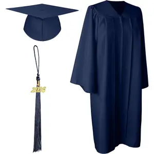 Unisex Matte Graduation Cap & Gown Set with 2026 Tassel Year Charm for Middle School, High School, & BachelorGift