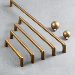 Goo-Ki 6 Pack Antique Brass Zinc Alloy Cabinet Pulls for Drawer