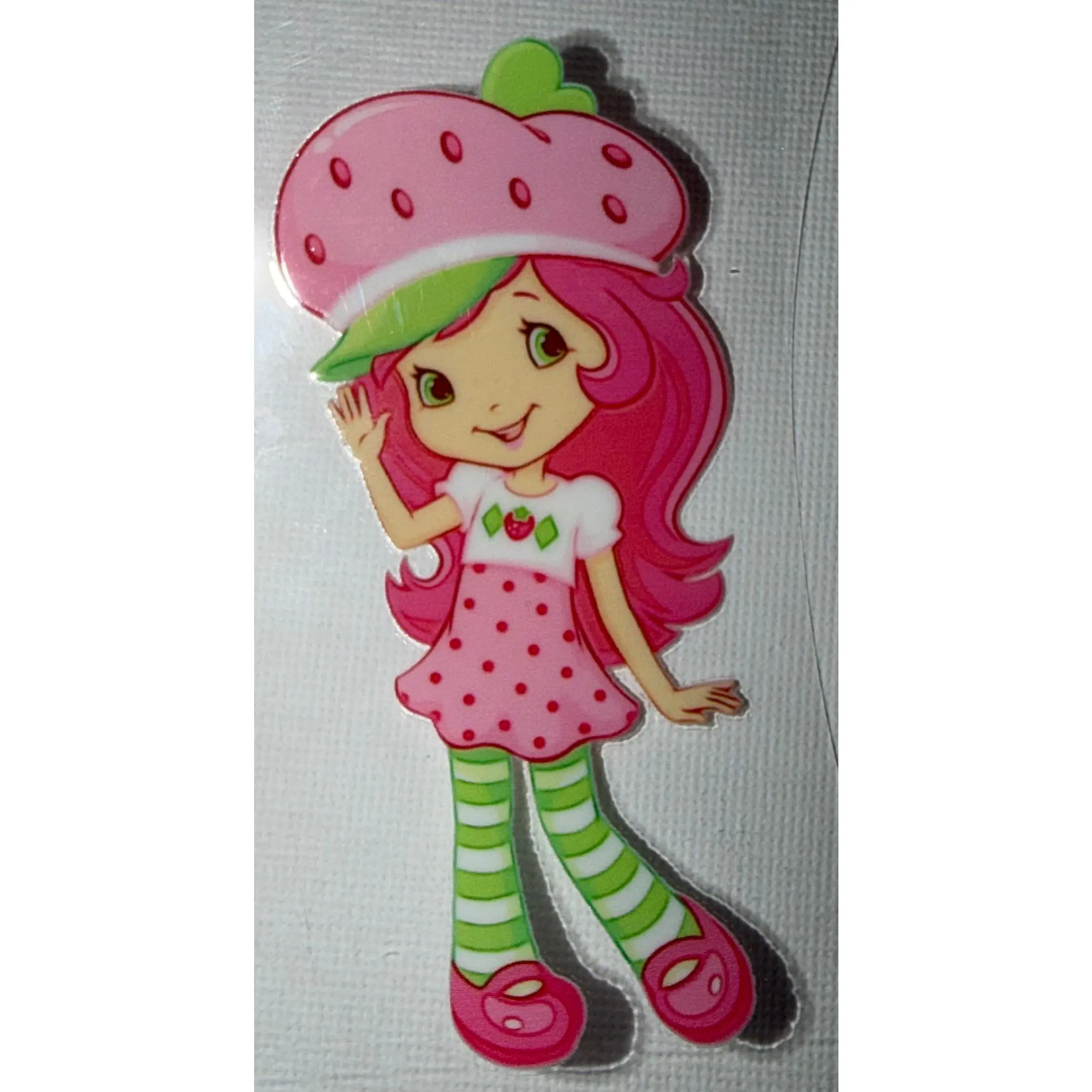 Vintage Strawberry Girl 2x4 UV DTF Decal – Retro Cute Cartoon Style Sticker