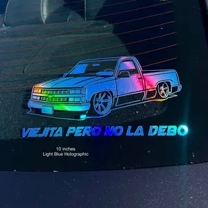 Viejita Pero No La Debo Truck Decal Sticker - Customizable for Cars, Trucks, SUVs, Glass Doors, Windows, Fridges - Available in Multiple Colors Vehicle Exterior Decoration