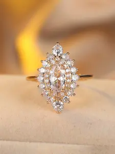 A simple, niche, lightweight, and elegant white zirconium oxide teardrop bridal rings that is perfect for wearing during travel or social gatherings