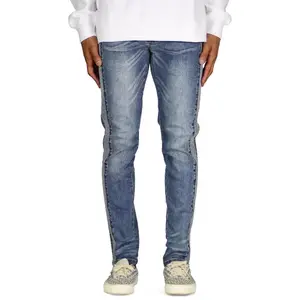 M.Blue Biker Track Jeans