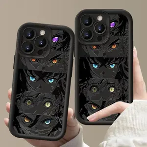 Demon Slayer Anime Phone Case for iPhone 7–16/Plus/Pro/Max Candy Matte Shockproof Silicone Cover Soft Stylish Protection