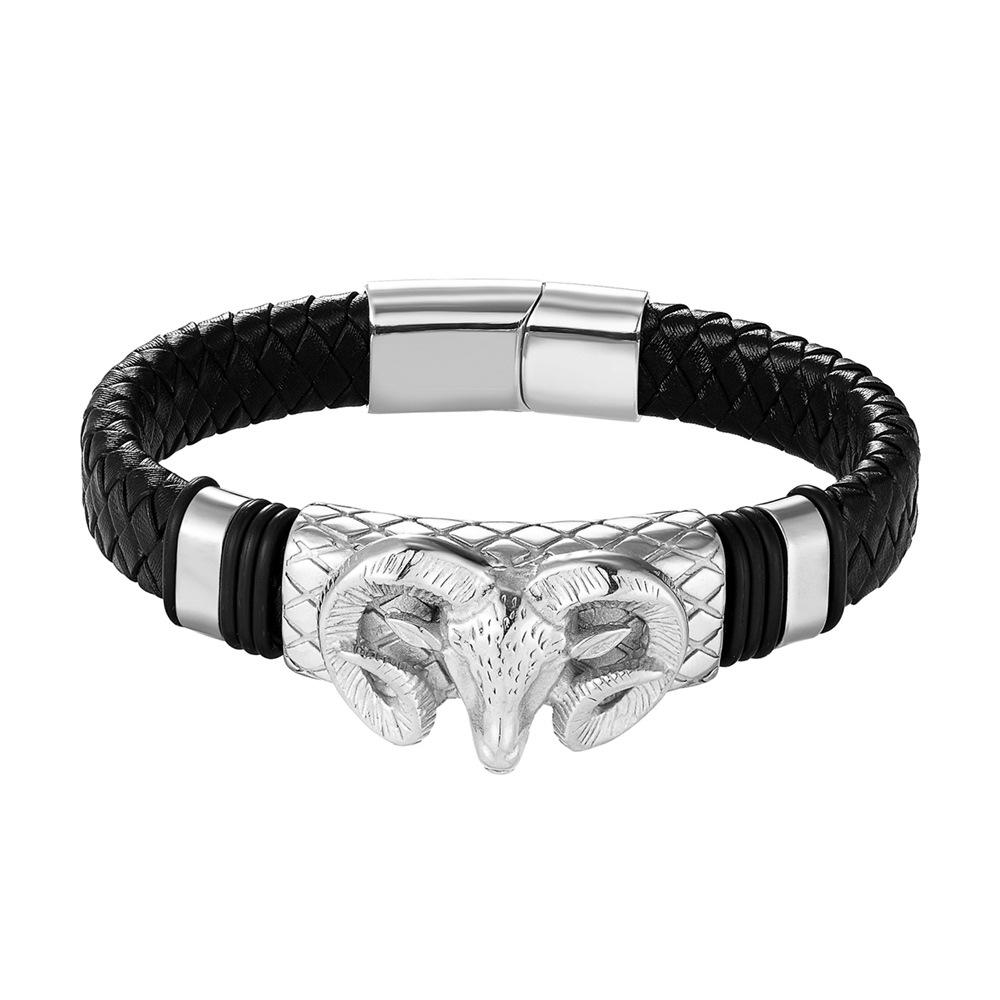 Men's Constellation Stainless Steel Braided Bracelet