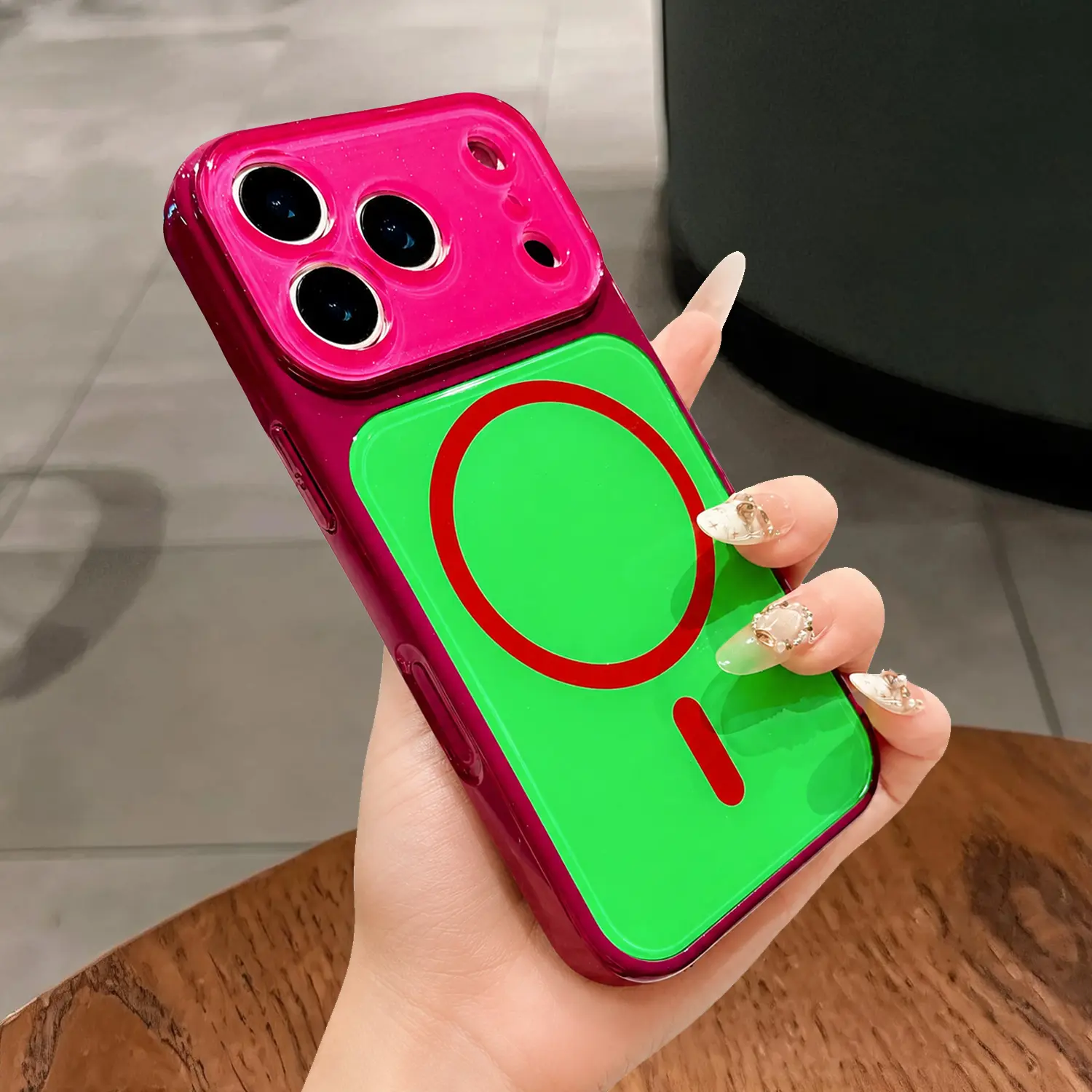 HISTORYOO Contrast Color for iPhone 18 Pro Max 17 16 15 Pro 14 Case Summer Dopamine Macaron Candy Block Color Large window lens Fine Hole Design No paint peeling off Anti-fall Wear-resistant Shockproof Cute Aesthetic Colorful Soft Silicone + Acrylic Cover