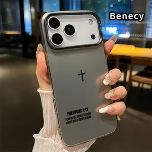 Faith Strength Pattern Phone Case for iPhone 17 Pro Max 16 15 14 Plus 13 12 11 Air XR X XS Shockproof Drop Protection Durable PC Smartphone Cover Cellphone Protective