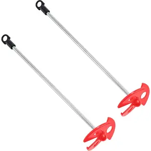 Mixer Attachment (Set of 2) - 10" Drill Paddle Mixer with 1/4" Round Shafts, 2.5" Plastic Paddles - Mix 1 Quart to 1 Gallon of , Epoxy , Concrete, Drywall Mud, Mortar