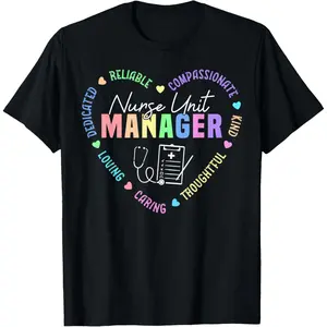 Nurse Unit Manager Appreciation T-Shirt Black Sleeve