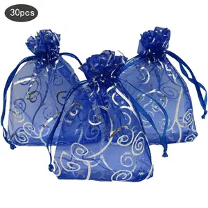 30pcs Organza Drawstring Transparent Gift Bags, Perfect for Weddings & Parties, Party Favor Packs, Ideal for Jewelry, Candies & Decor, Elegant Gift Packaging
