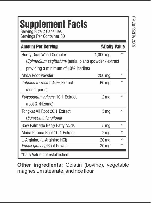 Love Advanced Complex - Horny Goat Weed - Multi-Benefit Blend - Herbal Extracts - for Men and Women - Stamina & Energy Support - Invigorating Blend with Tribulus Saw Palmetto L Arginine and Tongkat Ali Extract and Maca Root - Made in USA vitamins