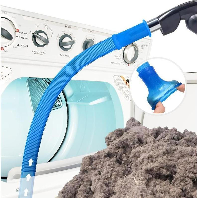 Dryer Vent Cleaner Kit - Lint Fire Prevention Deep Clean Tool with Universal Vacuum Adapter