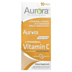 Aurora Nutrascience Micro-Pack+®, Liposomal Vitamin C, 10 Packets, 0.24 fl oz (7 ml) Each