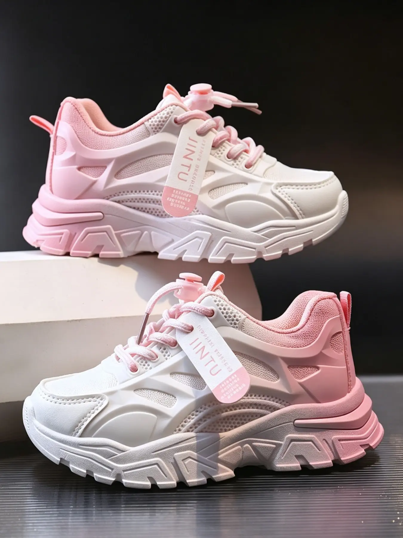 2026 Spring New Children Gradient Color Sports Shoes, Girls Casual Low Top Athletic Trendy Trainers Boys Mid-Child Comfort Running Shoes Trainer Sneakers