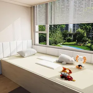 5-Piece Self-Adhesive Soundproof Wall Panels, Removable Wallpaper DIY Decor, Leather Texture, Soft Walls for Bedside TV Background