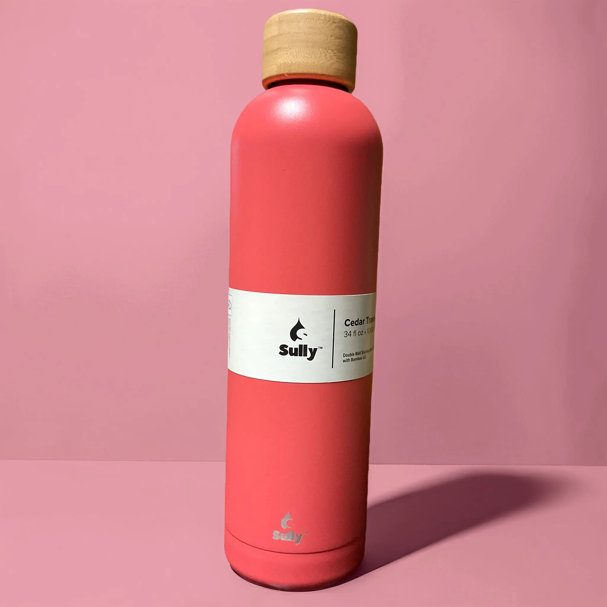 Sully™ Cedar Traveler 34oz Stainless-Steel Bottle w/ Bamboo Lid