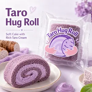 Taro Hug Roll Cakes – Creamy Real Taro Filling in Soft Sponge Rolls
