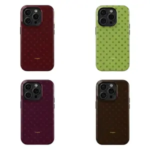 Fragola FIG, MATCHA, RED WINE & BROWNIE BATTER iPhone Case - Luxury High-Gloss Tough Case for iPhone 17 16 15 14 13 12 11 Pro Max - Premium Shockproof Minimalist Polka Dot Cover - Gift for Her
