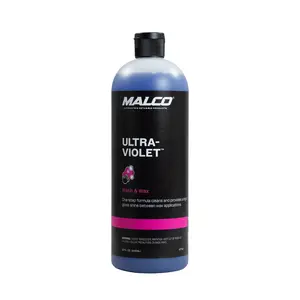Malco Ultra-Violet Wash and Wax - Liquid Cleaner with Grape Scent for Durable High-Gloss Shine - 1:20 Dilution Rate