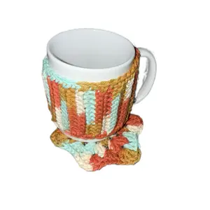 Handmade Crochet Mug Coozie and Coaster Sets - Multiple Ombre Variations