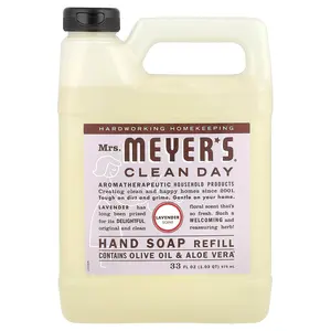 Mrs. Meyers Clean Day Hand Soap Refill, Lavender, 33 fl oz (975 ml) Mrs. Meyers Clean Day Hand Soap Refill, Lavender, 33 fl oz (975 ml)