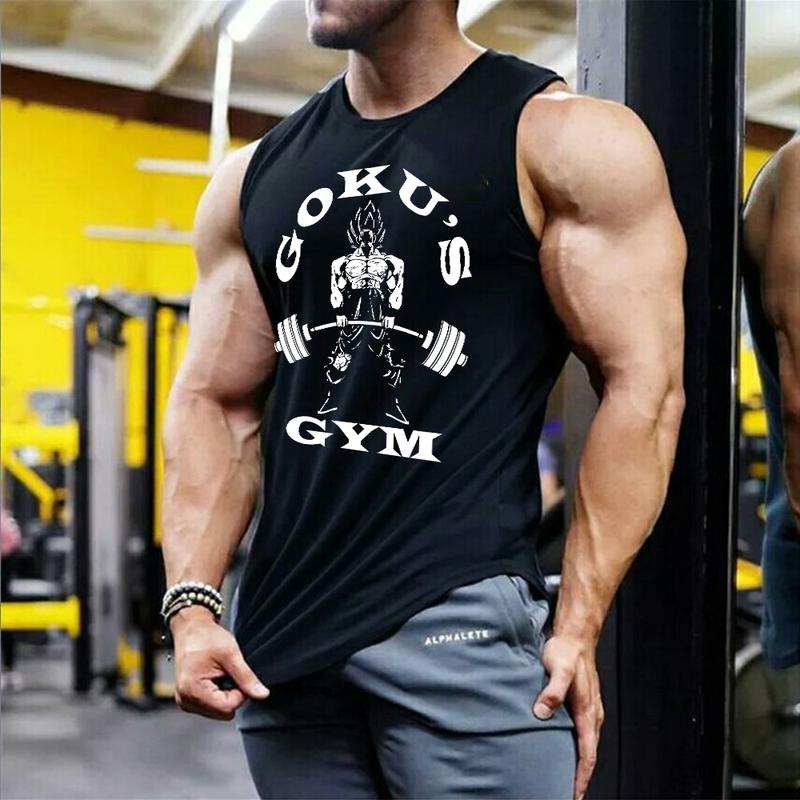 Dragon Ball DBZ Saiyan Unisex Summer outfits men streetwear 80s 90s graphic tees cotton Anime tank tops men gifts