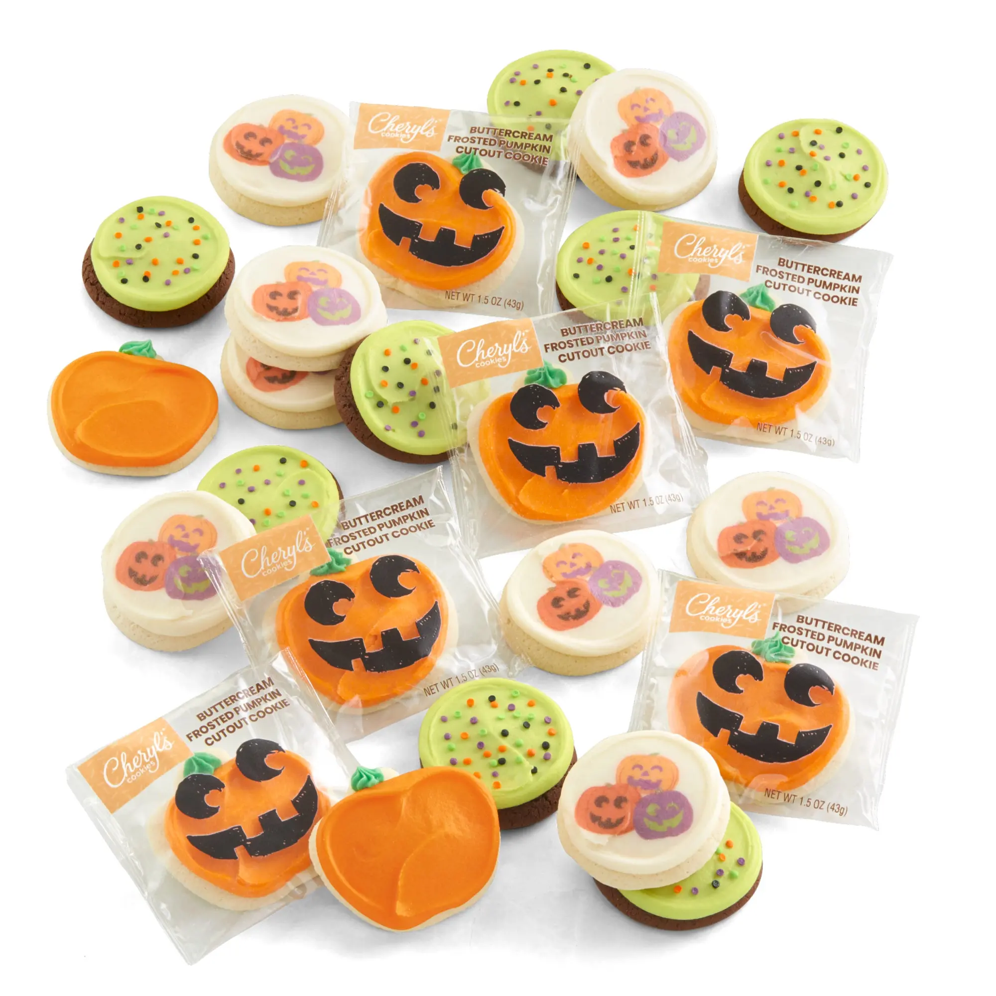 Cheryl's Cookies® Happy Halloween Cookie Gift Box, 24 Individually Wrapped Cookies