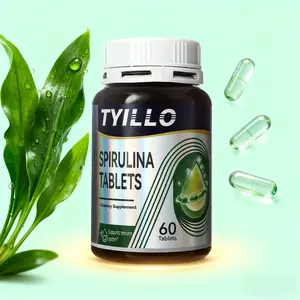 Tyillo Spirulina Tablets - Supports Immunity Digestion Energy & Circulation - 60 Tablets - Organic Supplement for Adults - FDA GMP Certified
