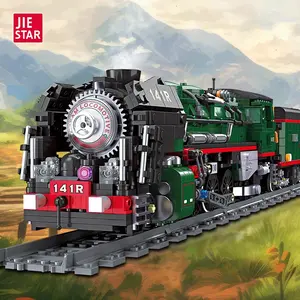 141R Vintage Steam Train Building Blocks Set, Classic Train Model Building Kit, Construction Brick Education Learning Toys Birthday Gift for Adult Boys Teenagers 14+ (1782 Pieces)