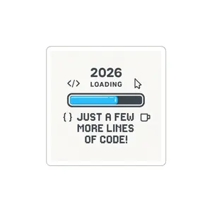 2026 Loading progress bar Sticker | Just a few more lines of code
