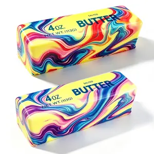 2-Pack Slow-Rising Butter Dumpling Squishy Toys, Soft Stretchy Sensory Stress Relief Fidget Toys for Party Favors
