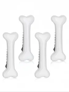 Cute Bone Shaped Hair Clips, 4 Counts Fashionable Hair Accessories for Women & Girls, Minimalist Headwear Suitable for Thick Hair, Claw Clip