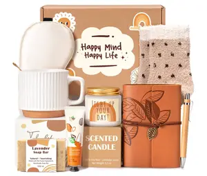 Gift Baskets for Women, 9pcs Unique Happy Birthday Gifts for Women, Thank You Basket Christmas Ideas Box w/Coffee Mug Her Mom Friend Teacher Coworker, Best Employee Appreciation Gifts
