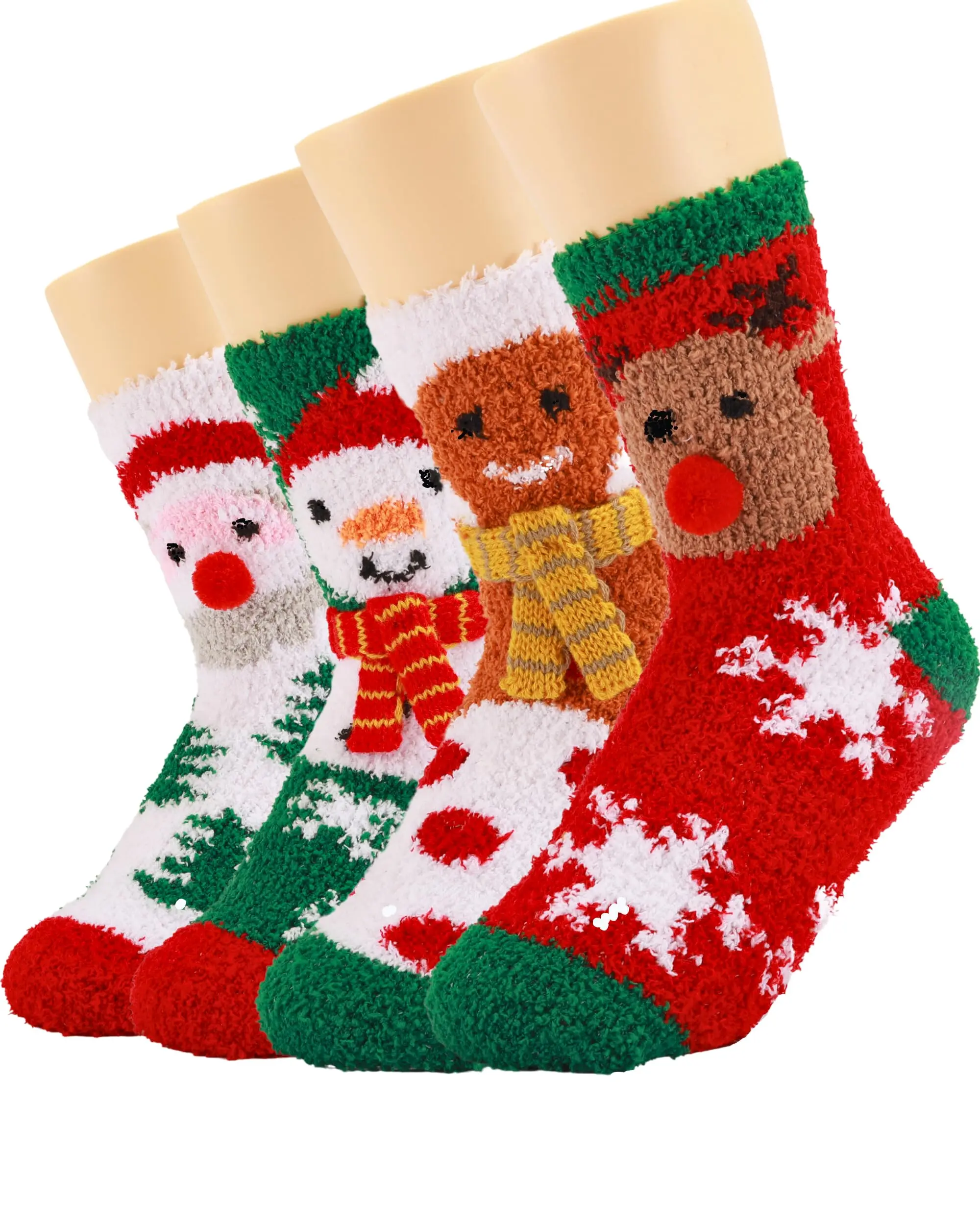 Fluffy Fuzzy Socks for Women & Teen Girls - 4 to 5 Pairs Bulk Pack - 2023 Holiday Collection - Cozy Warm Fleece Socks