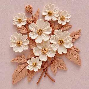 Daisy Floral Relief Silicone Molds, Candle and Soap Making Molds, Epoxy Resin and Polymer Clay Molds, Perfect for Handicrafts and Home Decor Projects, Ideal for Craft Lovers, Valentine's Day Mother's Day Christmas DIY Gift Tools, Handmade Gifts, Wax Melts