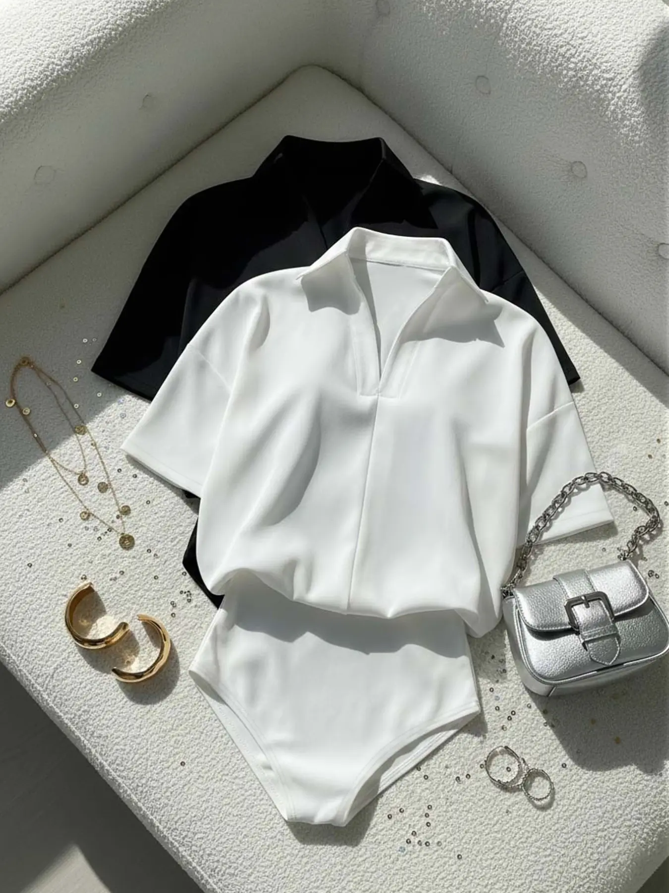 Spring Summer New Women's Fashion Comfortable Collared Short Sleeve Chic Casual Jumpsuit Set, Casual Summer Jumpsuits, Casual Fitted Basic Plain Design, Office Wear Outfit Womenswear