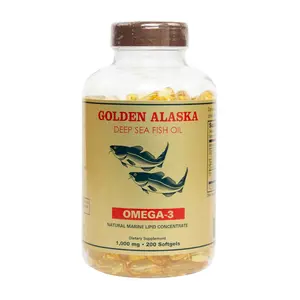 Alaska Deep Sea Fish Oil Omega 3 DHA EPA 1000 mg 200 Softgels SHIP