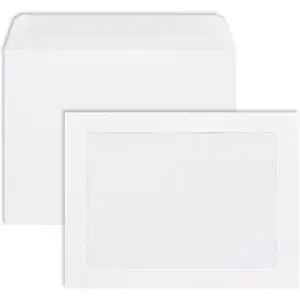 9x12 Full Face Window Envelopes 28lb Bright White Paper 9 x 12 Inches With Clear Full Window 50 Pack