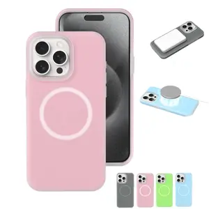 Magnetic Attraction Solid Color Phone Case, 1 Count Phone Protective Cover, Shockproof Phone Cases Compatible with iPhone 11 12 13 14 15 Pro Max