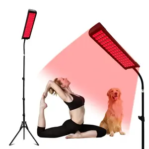 75 LED Light Near Infrared Therapy Floor Lamp, Dual Wavelengths 660nm/850nm, Adjustable Brightness, Time Control, Home Body Care