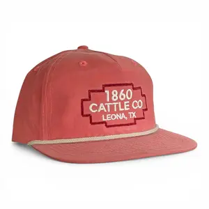 Desert Rose Cap with Embroidered Text, Adjustable Strap, and Classic Design