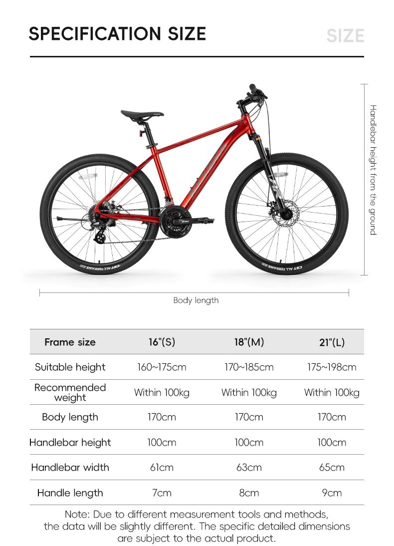 ROCKBROS MT200 Hardtail Mountain Bike - Sports & Outdoor Leisure Cycling Equipment