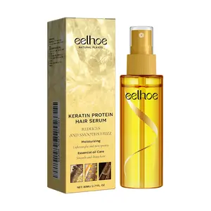 Keratin Hair Serum Spray for Dry Damaged Hair Repair - Frizz Control Leave-In Conditioner Hair Oil Mist, Rosemary Oil & Panthenol for Hair Growth, Shine, Split Ends & Heat Protectant (80ml)