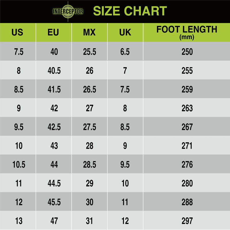 Interceptor Men'S Guard Zippered 6" Soft Toe Tactical Boots ADVANCED MANUFACTURING GROUP LIMITED