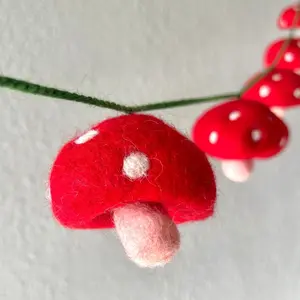 Multi-Colored Mushroom Garland