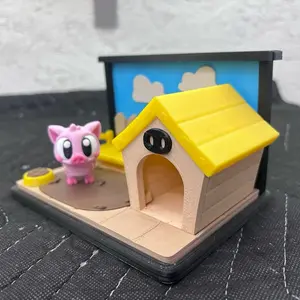 Pig House Playset – 3D Printed Farm Animal Mini Diorama Display